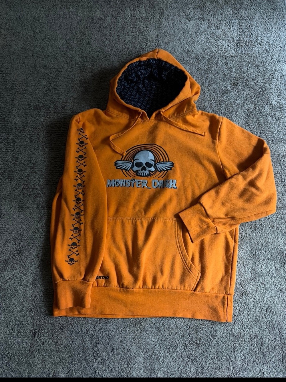 Skull Hoodie - adult UNISEX  small Hooded Sweatshirt
